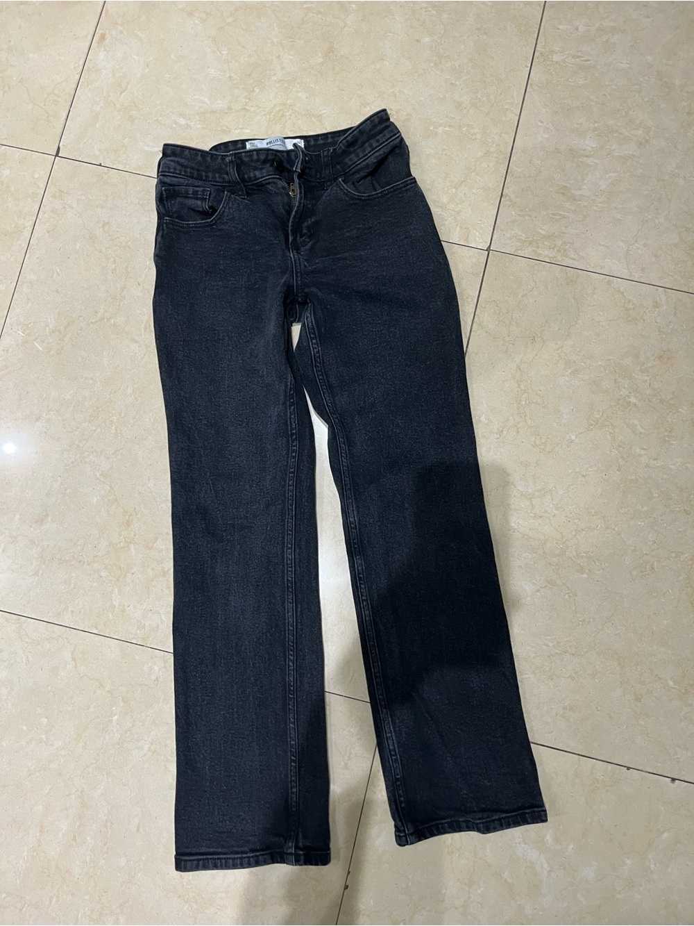Hollister Women's Black Straight Leg Jeans